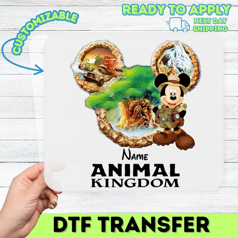 Safari Adventure Animal Kingdom DTF Transfer, Ready To Press T-shirt Design for Family & Kids Theme Park Outing