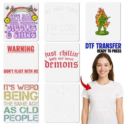 Funny Graduation DTF Transfer Iron-On 'In My Hoe Phase' Retro Humor Tee for Young Adults & College Graduates