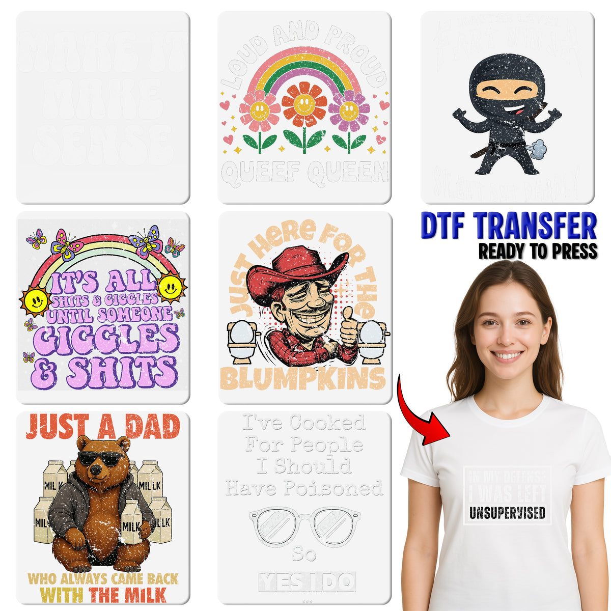 Funny Sarcastic Grumpy Dog Ready to Press DTF Transfer for Pet Lover T-shirt & Sweatshirt