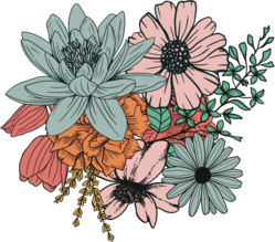 Floral Custom T-Shirt, Personalized Gifts, Mothers Day Gift, Flowers Graphic Tees, Grandma V-Neck Shirt, Gift for Her, Customized Name Shirt