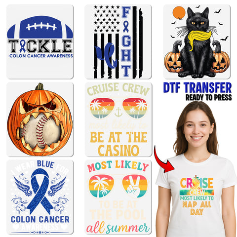 Fun & Cute Trick or Treat Halloween DTF Transfer for Kids & Family Apparel - Retro Polka Dot Shirt Design