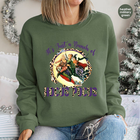 Funny Halloween Witch DTF Transfer Ready To Press 'Hocus Pocus' Retro T-Shirt for Group Parties & Nostalgic Movie Fans