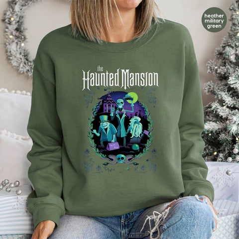 Spooky Halloween Haunted Mansion DTF Transfer for Ghostly T-Shirts & Sweatshirts, Ready To Press Gothic Style Tee
