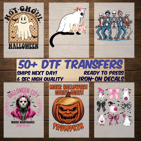 Retro Halloween VHS DTF Transfer - Nostalgic Horror Movie Iron-On for 80s & 90s Fans, Ready to Press Apparel