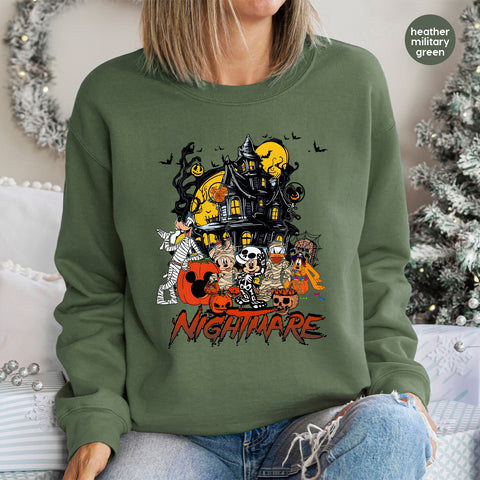Cute Halloween Cartoon Character Ready To Press DTF Transfer Iron-On for Family T-Shirts & Group Costume Apparel