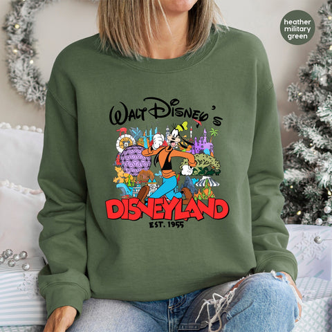 Retro Amusement Park Animation DTF Transfer for Family Vacation Tee Iron-On Ready to Press Fun Group Trip Souvenir Apparel