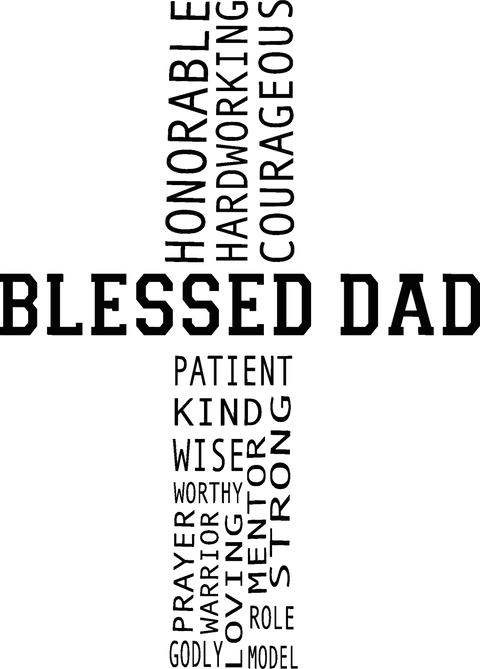 Blessed Dad Shirt, Christian Dad T-Shirt, Dad Church T-Shirt, Bible Quores, Fathers Day Gift, Religious Saying Tee For Men